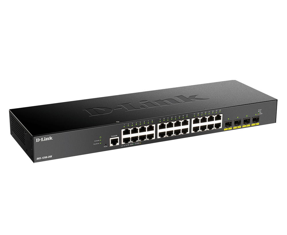 28-Port Gigabit Smart Managed Switch DGS-1250-28X