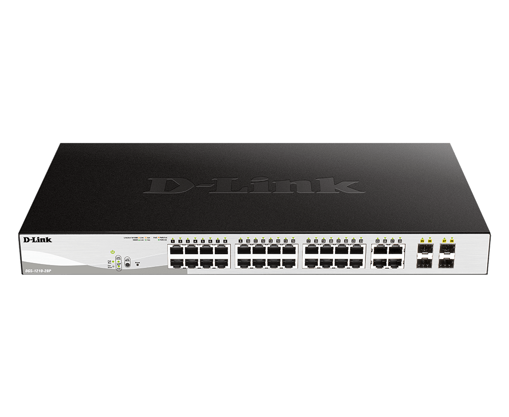 28-Port Gigabit Smart Managed PoE Switch DGS-1210-28P