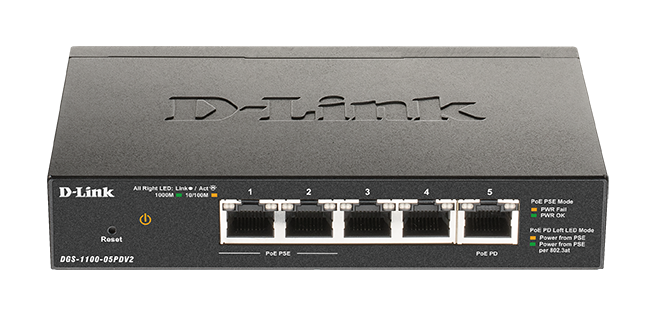 5-Port Gigabit PoE-Powered Smart Managed Switch DGS-1100-05PD