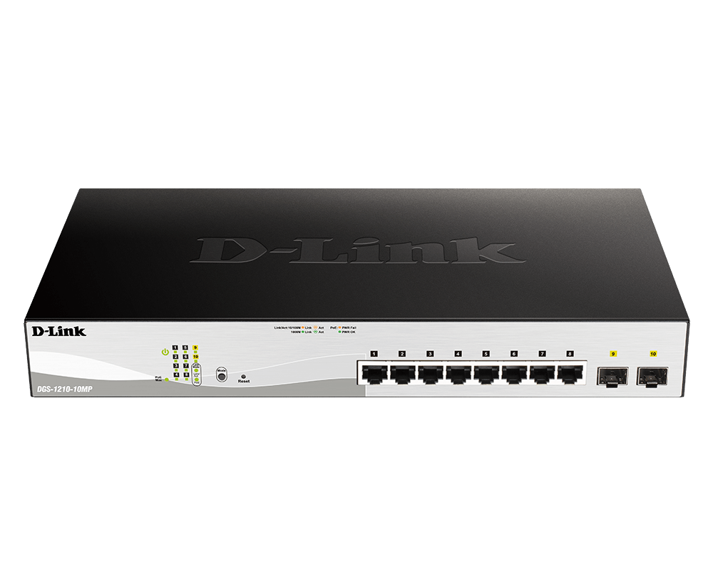 10-Port Gigabit Smart Managed PoE Switch DGS-1210-10MP